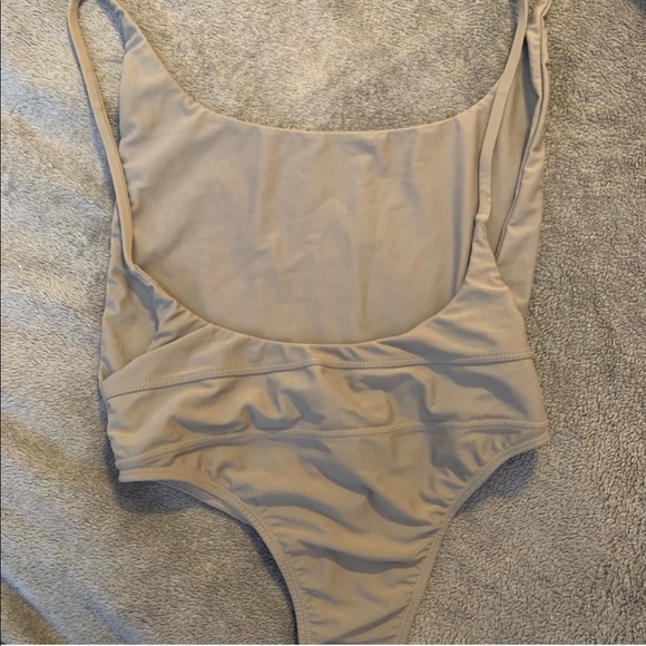 Beige One Piece Swim Suit - Picture 5 of 6